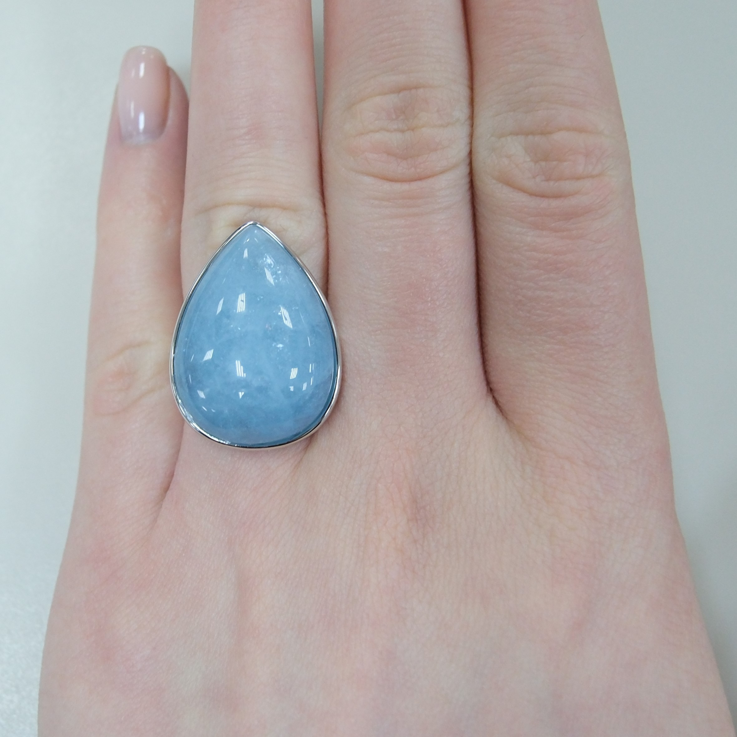 Серебряное кольцо с аквамарином